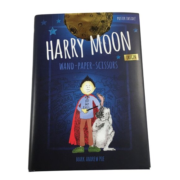 HARRY MOON WAND-PAPER-SCISSORS BOOK BY MARK ANDREW POE HARDCOVER - Picture 1 of 7